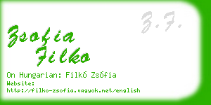 zsofia filko business card
